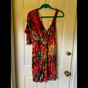 Ikat pattern mini dress